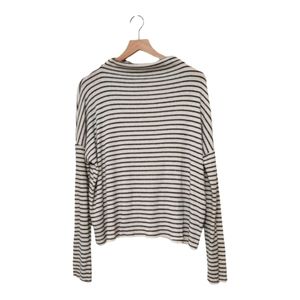 Lucky Brand Striped Long Sleeve Pullover Shirt Size Medium